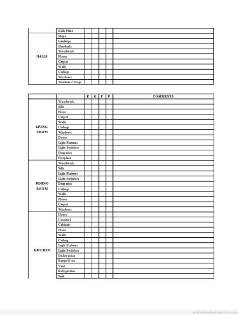 printable checkin  list form  word
