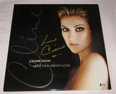 Celine Dion Signed Let S Talk About Love Vinyl Record Bas Beckett Ebay