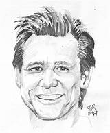Jim Carrey Drawings Pencil Coloring Portrait Pages sketch template