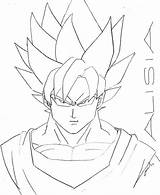 Goku Super Saiyan Coloring Pages Drawing Getcolorings Getdrawings Awesome sketch template