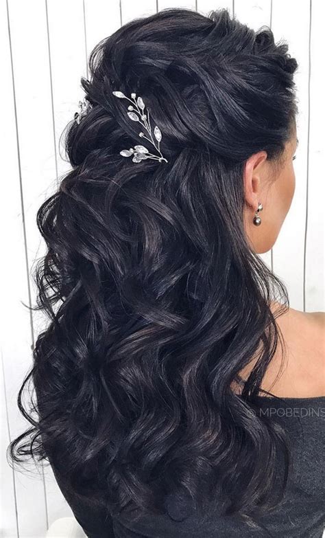 Half Up Half Down Wedding Hairstyles Roses And Rings