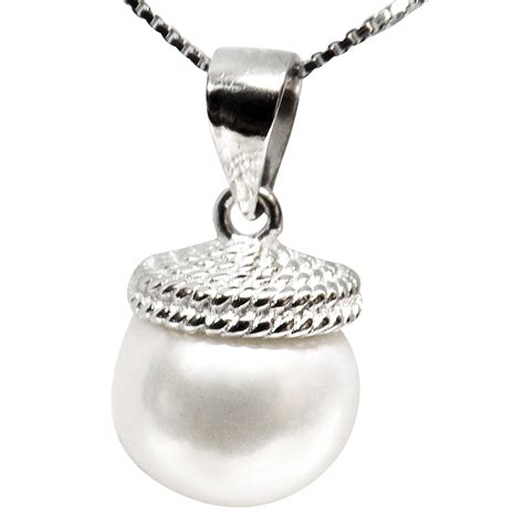 sterling silver pearl pendant   beautiful cap