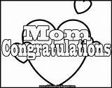 Coloring Congratulations Pages Mom Mother Template sketch template