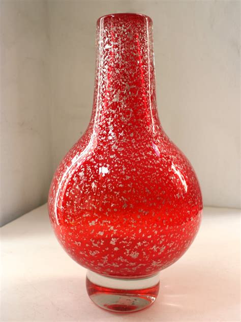 Red Murano Glass Vase 1950s For Sale At Pamono