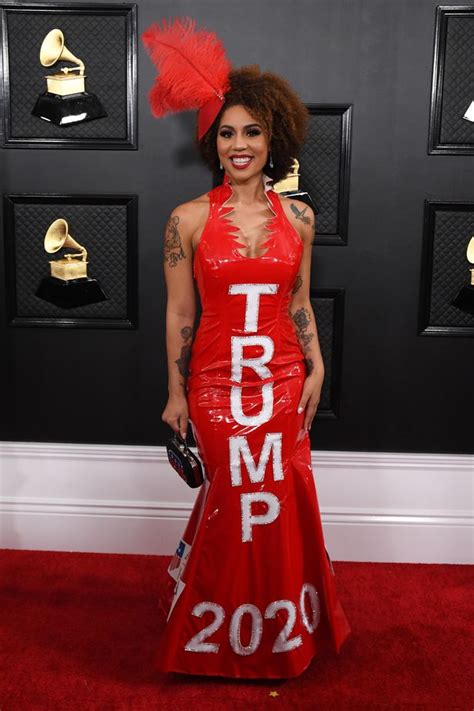 Joy Villa Gushes Over Impeached President With Pro Trump Dress At