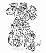 Megazord Fury Jungle Getcolorings Charge Zord sketch template
