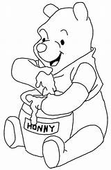 Pooh Winnie Honey Color Coloring Pages Gif sketch template