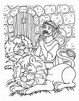 Coloring Pages Daniel Bible Den Book Lions Kids sketch template