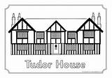 Colouring Tudor House Pages Sheets Coloring Tudors Houses Sheet Sparklebox Medieval sketch template