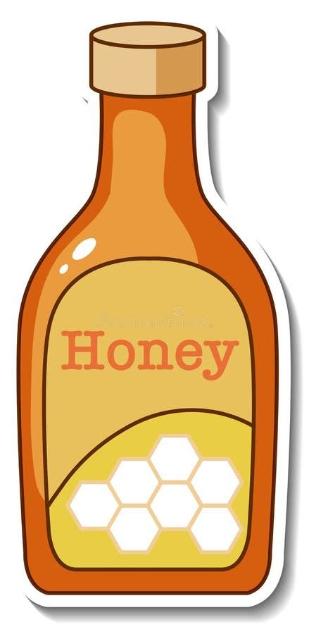 sticker template  honey bottle isolated stock vector