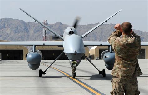 photo shows   reaper drone carrying gorgon stare  afghanistan