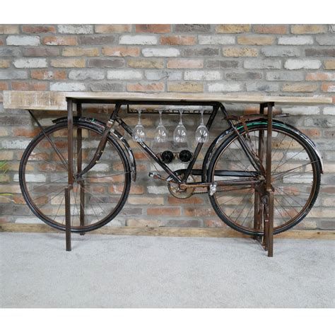 bike bar industrial table bicycle home bar home bar