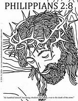 Coloring Humility Immaculate Sacred Crucified sketch template