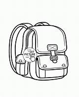 Coloring School Backpack Pages Back Kids Printables Printable Template Wuppsy sketch template