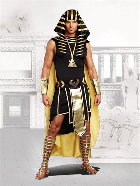 Pharaoh King Tut Mighty Ruler Anubis Halloween Outfit Egyptian Costume