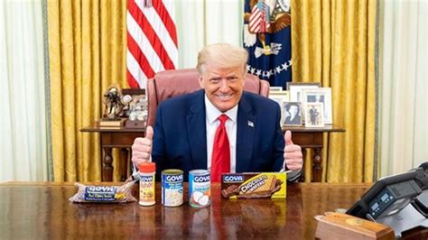 president trump poses  photo  goya food products  calls