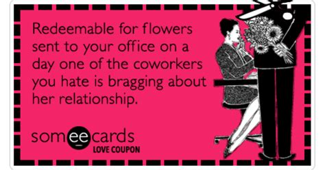 Love Coupon Valentines Day Coworkers Flowrs Love Funny Ecard Flirting
