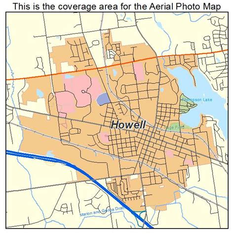 aerial photography map  howell mi michigan