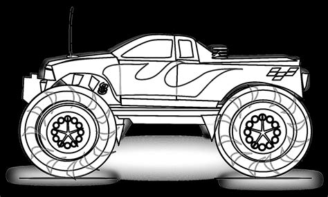 monster truck colouring sheets  coloring pages