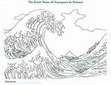 Coloring Hokusai Katsushika Pages Wave Great Drawing Kids Choose Board Template Teacherspayteachers Preview Famous sketch template