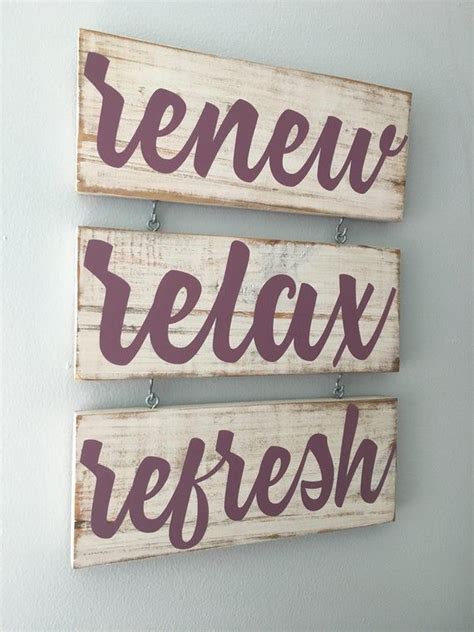 renew relax refresh spa sign spa art bathroom art relax sign