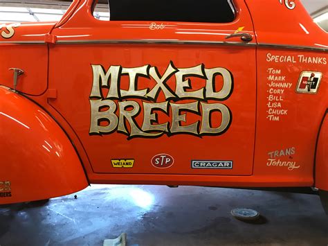 Hot Rods Lettering A 41 Willys Gasser The H A M B