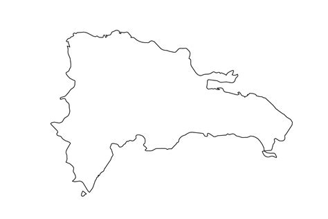 esbozo simple mapa de republica dominicana  vector en vecteezy