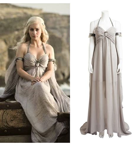 Game Of Thrones 7 Daenerys Targaryen Cosplay Costume With Cloak