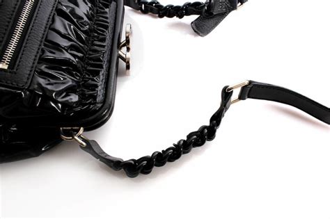 marc jacobs zwart glimmende tas met leer unique designer pieces