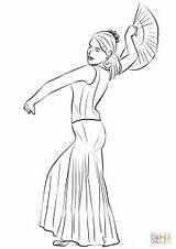 Flamenco Dancer Tegninger Danse Sjove sketch template