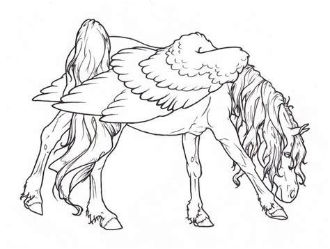 pegasus walk  requay  deviantart horse coloring pages flower