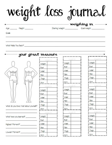images   printable weight watchers journal weight