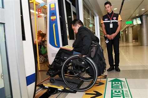 ramps give disabled easy access  trains