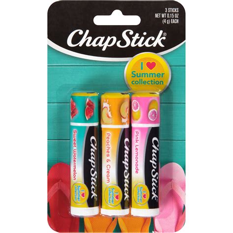 chapstick  love summer collection flavored lip balm  blister pack