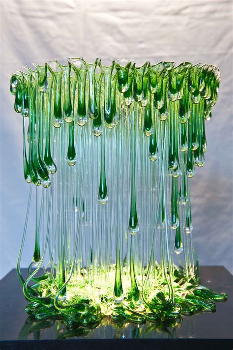 Dripping Blown Glass Art Fused Glass Artwork Fused Glass Art