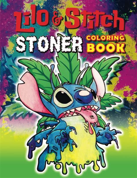 buy lilo  stitch stoner coloring book anti stress funny weed