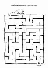 Kids Mazes Christmas Maze Printable Activities Bear Games Puzzles Coloring Skating Ice Worksheets Polar Preschool Activity Pages Online Au Für sketch template