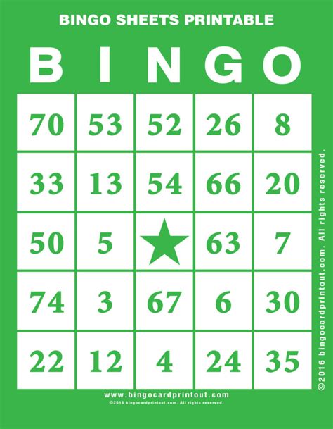 bingo sheets printable bingocardprintoutcom