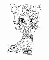 Monster Coloring High Pages Baby Catty Noir Printable Kids Cleo Little Print Toralei Abbey Drawing Nile Wolf Clawdeen Colouring Babies sketch template