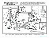 Color Number Shepherds Jesus Coloring Baby Bible Pages Sundayschoolzone Kids sketch template