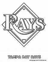Rays Coloring Pages Tampa Bay Visit League sketch template