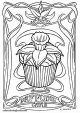Coloring Pages Cookbook Adult Adults Bored Color Colouring Cake Cupcakes Icolor Getdrawings Drawing Cup Bake Fantasy Book Pinnwand Auswählen Cupcake sketch template