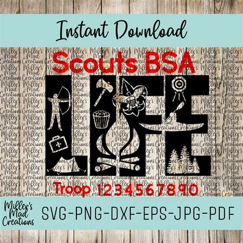 scouts bsa svg digital planners web design millers mad creations