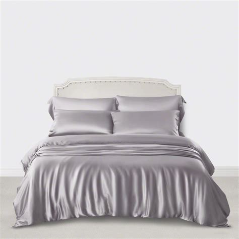 silver silk bed linen   finest mulberry silk