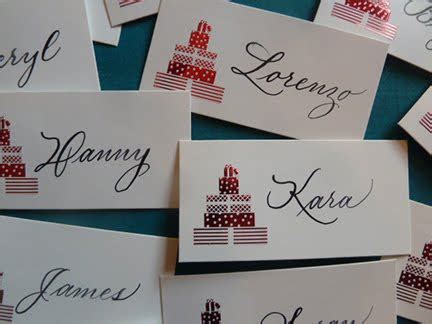 letterladys letters place cards  inexpensive elegance