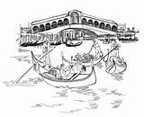 Rialto Venezia Ponte Canale Ponticello sketch template