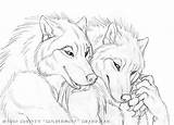 Couples Wolves Goldenwolf Deviantart Wolf Cuddly Deviant Group sketch template