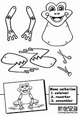 Armar Colorear Recortar Maquetas Rana Preescolar Rompecabezas Buscar Titeres Humano Recortables Dibujosparapintar sketch template