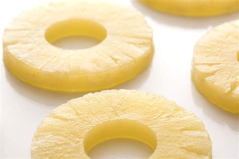 pineapple rings  white copy space  stockarch  stock photo