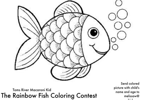 rainbow fish coloring contest friday   day  enter macaroni